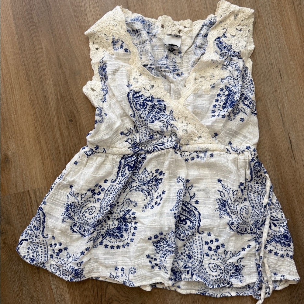 Blue and Cream Kids Dress